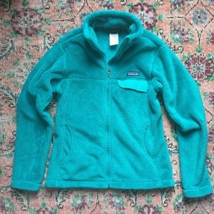 Patagonia Re-Tool Fleece Jacket Full Zip Teal M